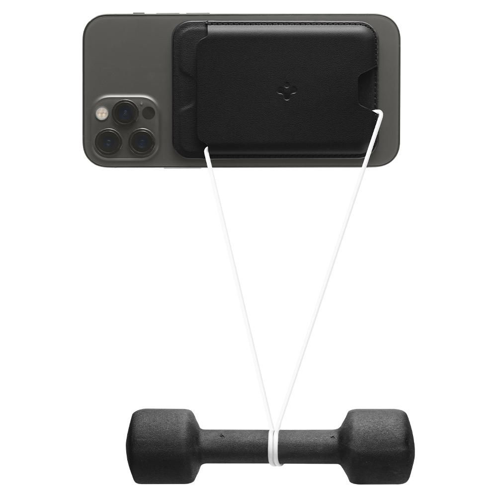 Etui na karty MagSafe Spigen Valentinus Universal Magnetic Card Holder Black