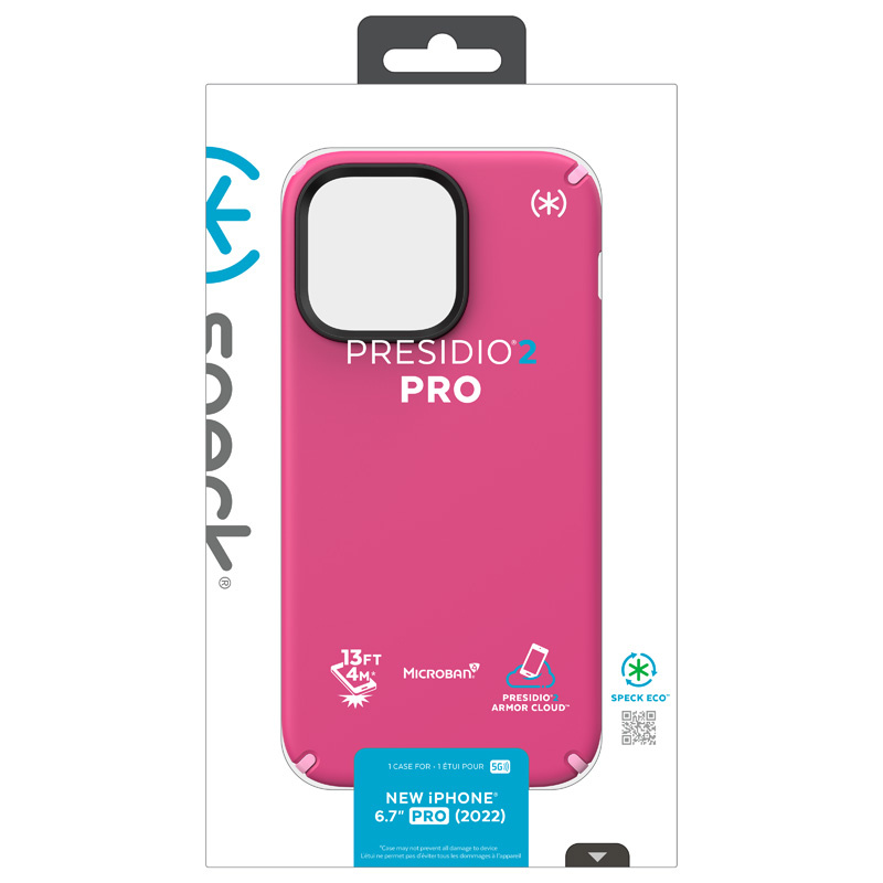 Speck Presidio2 Pro MICROBAN Apple iPhone 14 Pro Max (Digitalpink / Blossompink / White)