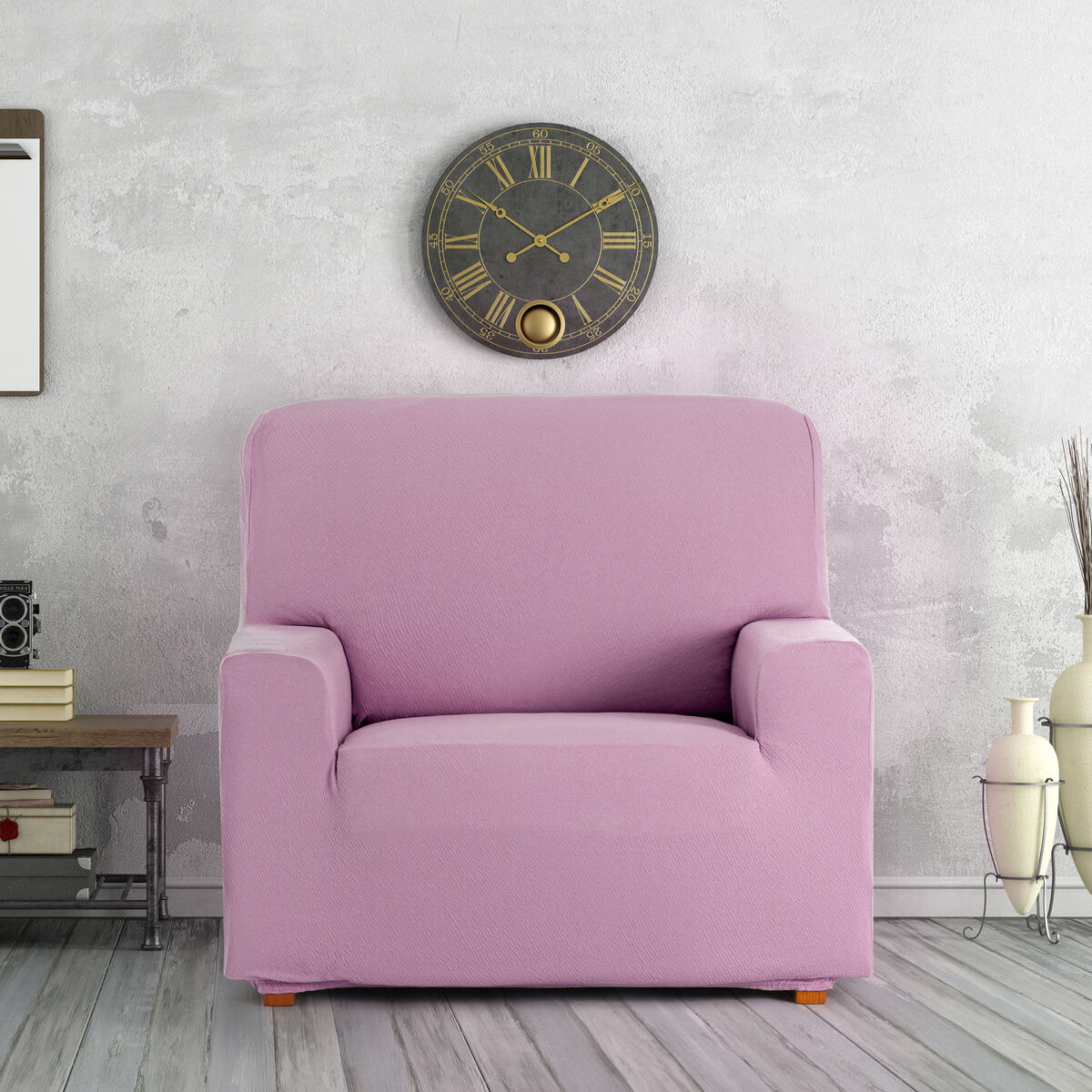 Armchair slipcovers Eysa BRONX Pink 70 x 110 x 110 cm