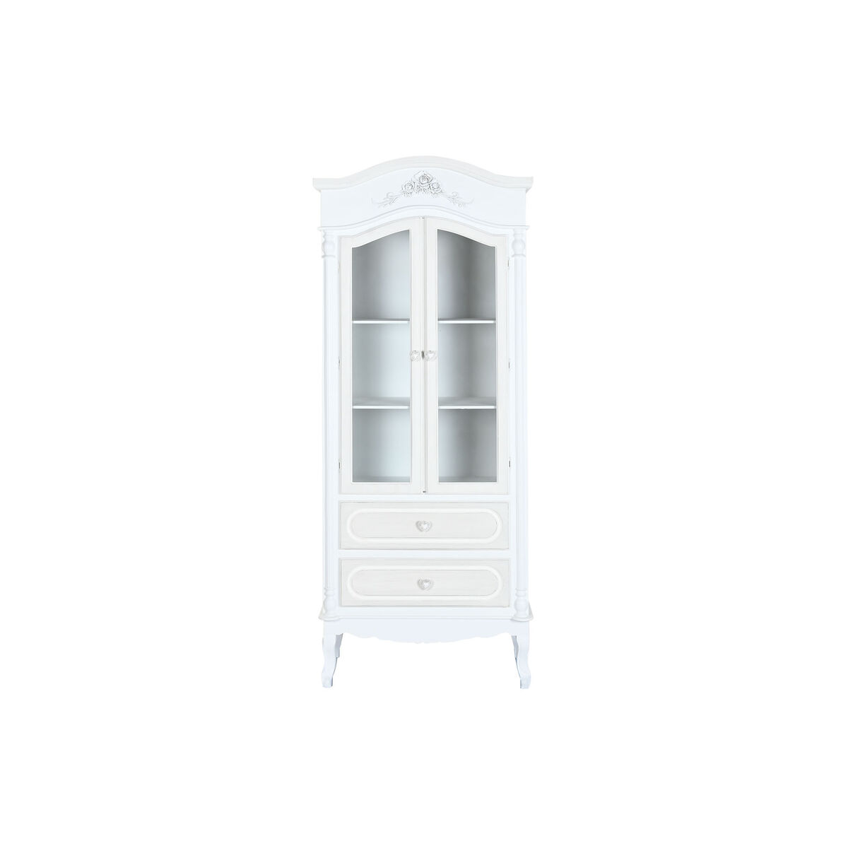 Display Stand Home ESPRIT White Wood Crystal 76 x 39 x 193 cm