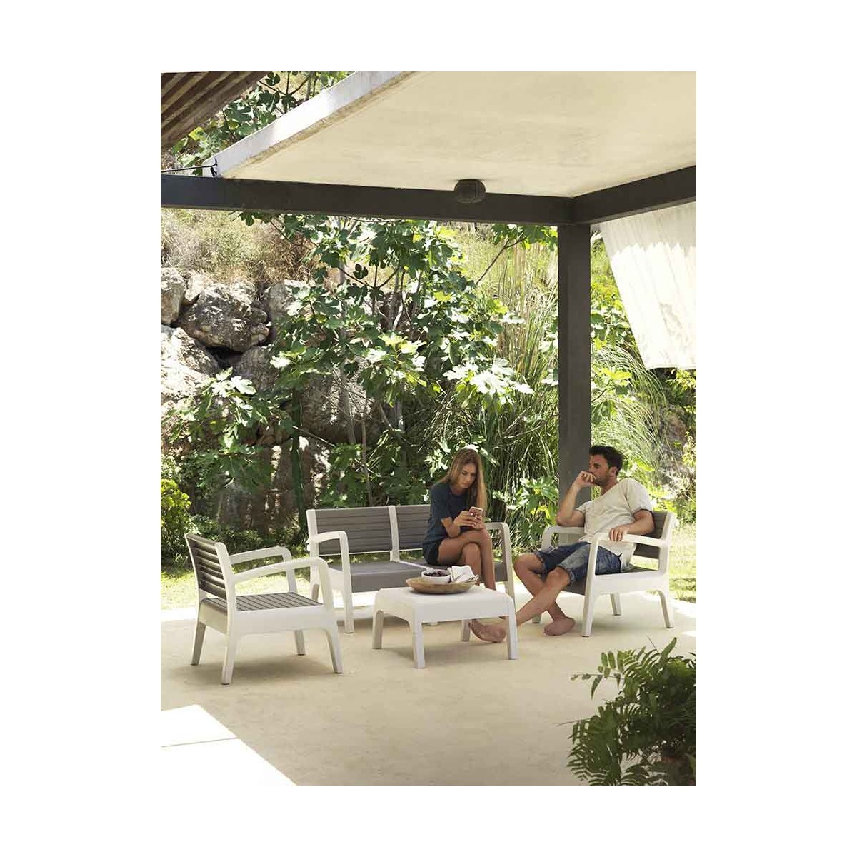 Garden furniture SP Berner Miami Resin (62 x 66 x 35 cm) (72 x 66 x 63,5 cm) (120 x 48 x 69 cm)