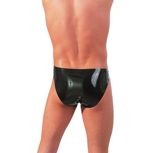 Men's Latex Briefs With Opening