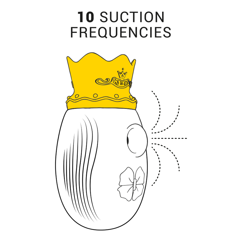 INTENSE CLIT STIMULATOR 10 LICKING AND SUCTION FREQUENCIES - BLUE