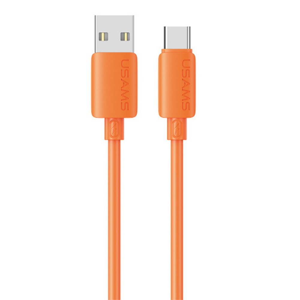 Kabel USAMS U98 3A Silicone Fast Charging USB-A do USB-C pomarańczowy