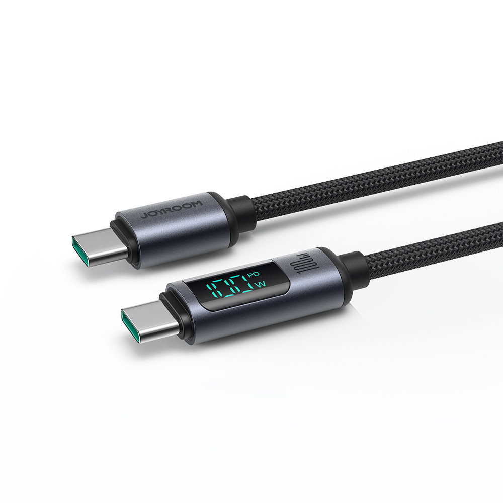 Joyroom S-CC100A16 USB-C/USB-C Cable 100W 1.2m LED display black