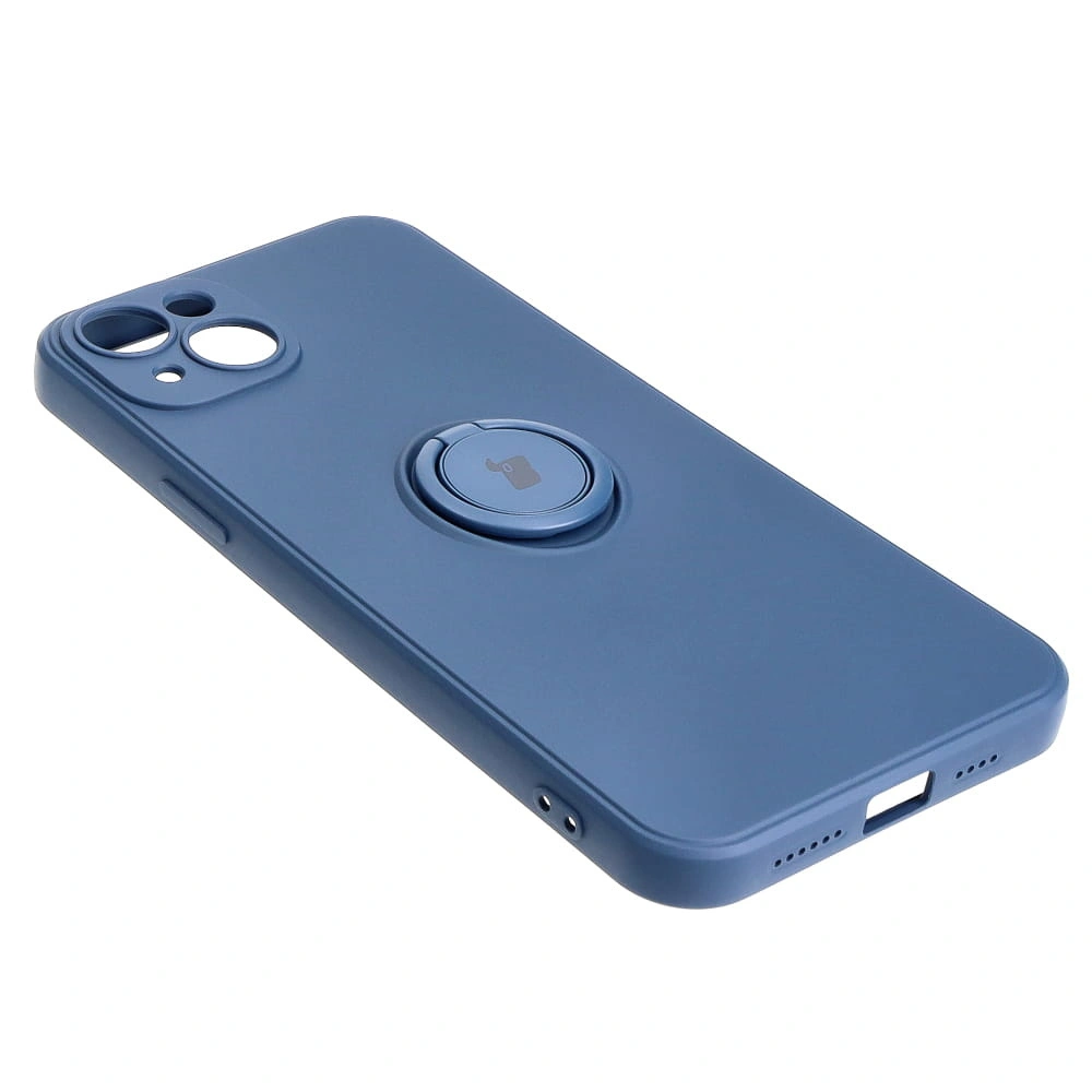 Bizon Case Silicone Ring Sq Apple iPhone 15 Plus navy blue