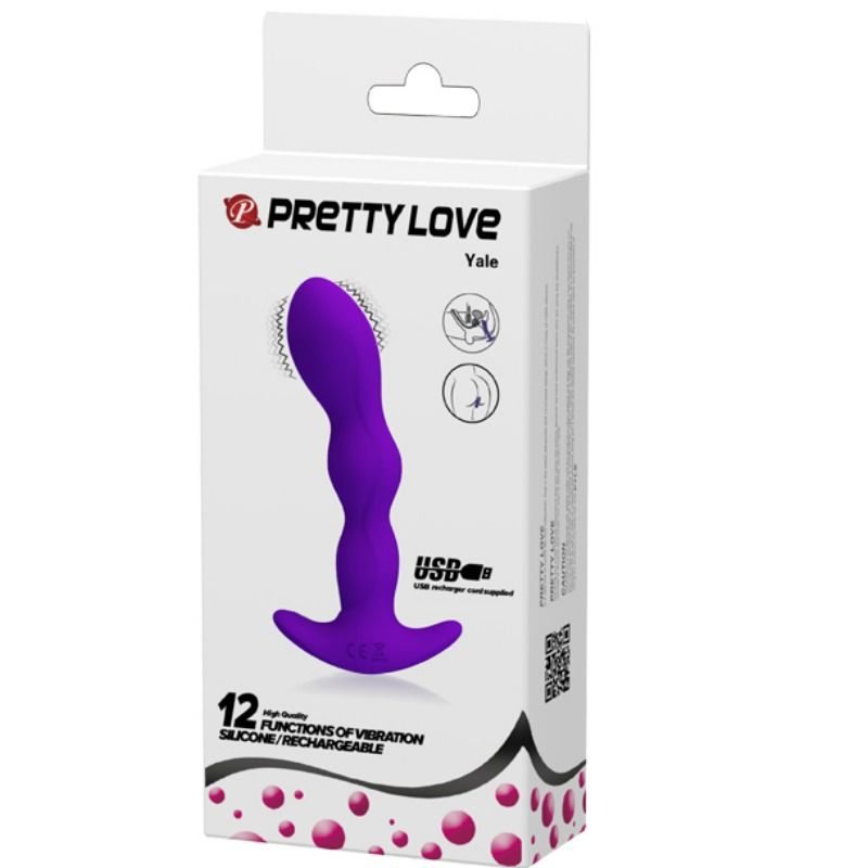 PRETTY LOVE ANAL MASSAGER 12 FUNCTIONS VIBRATION PURPLE