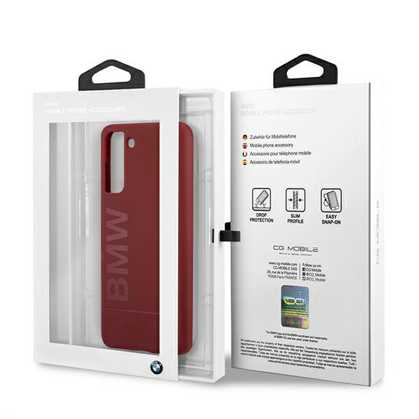 BMW BMHCS21MSLBLRE Samsung Galaxy S21+ Plus red hardcase Silicone Signature Logo