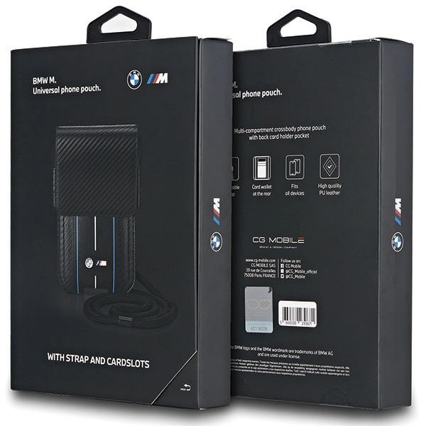 BMW BMPSP15XMSCAKL Wallet Bag Carbon Blue Stripes black