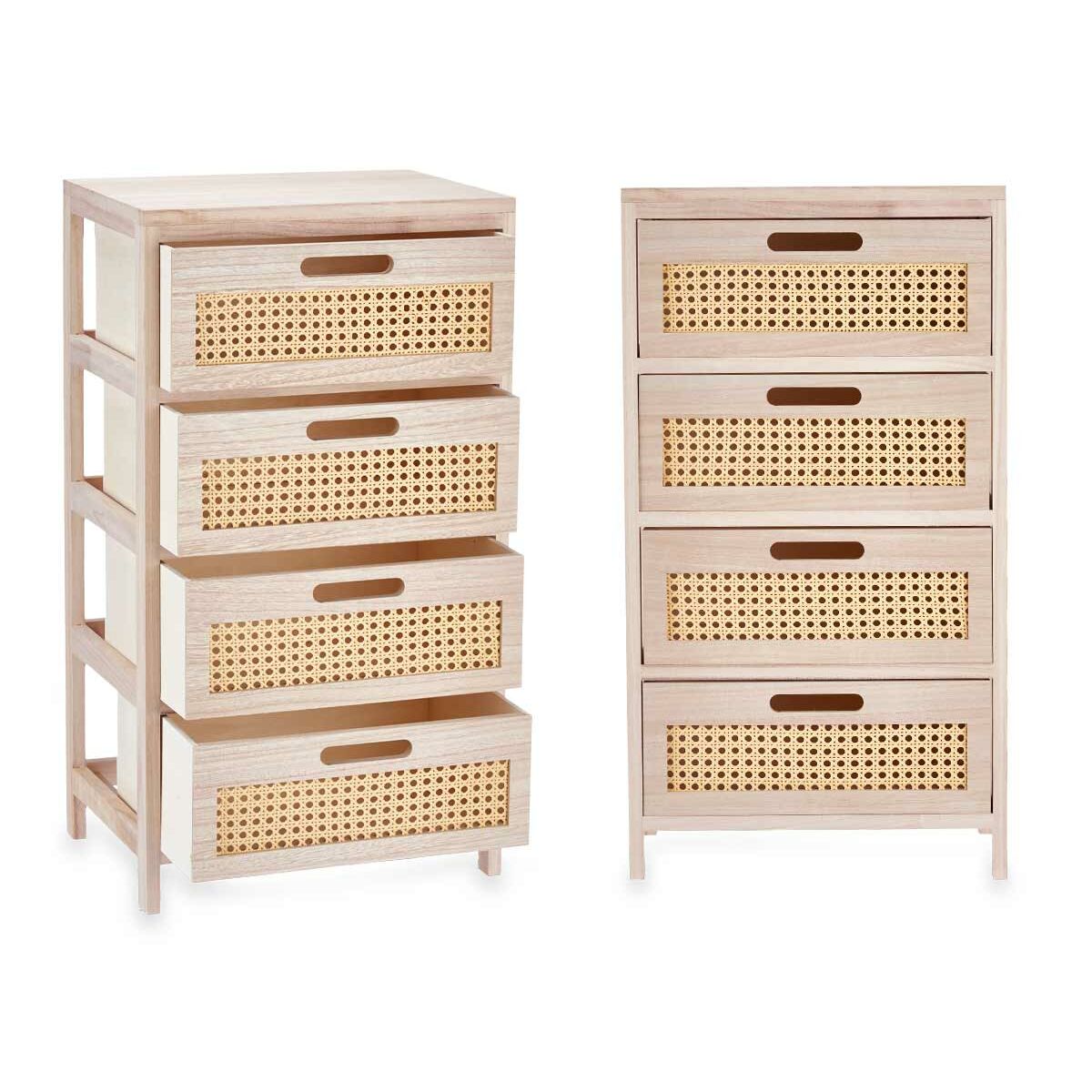 Chest of drawers GiftDecor Rattan Natural 40 x 73 x 29 cm 4 drawers