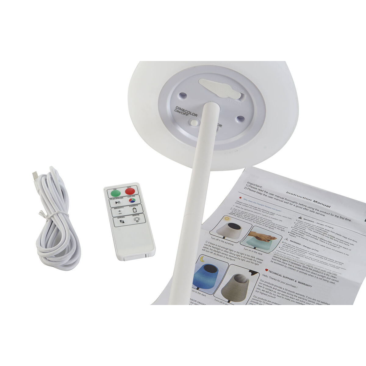 Solar lamp Home ESPRIT Black 25 x 25 x 140 cm