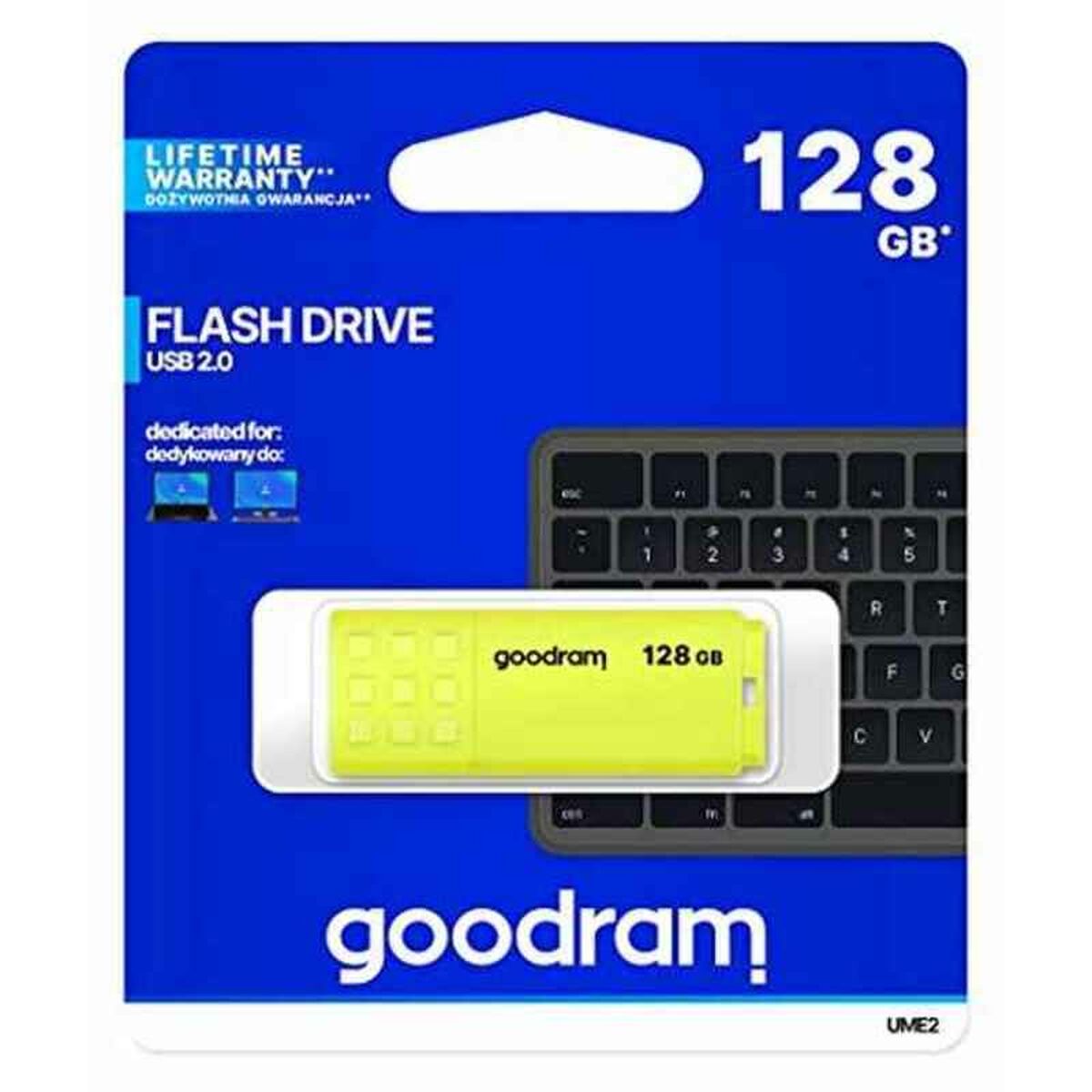 USB stick GoodRam UME2-1280Y0R11 Yellow 128 GB