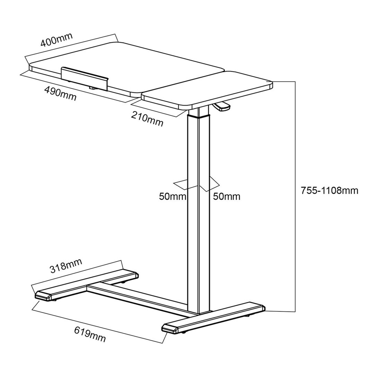 Desk MacLean MC-120 B Black Desk MacLean MC-120 B Black