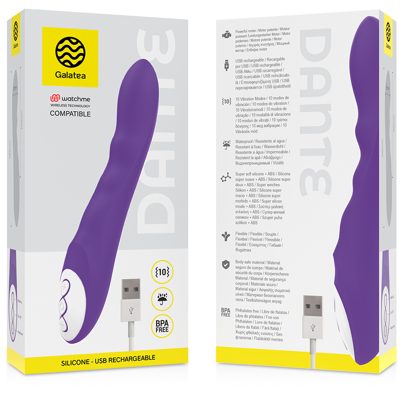 GALATEA - DANTE LILAC VIBRATOR COMPATIBLE WITH WATCHME WIRELESS TECHNOLOGY
