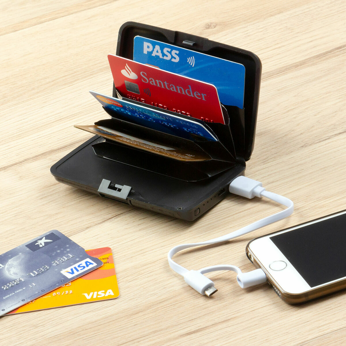 Wallet with RFID Protection and Power Bank Sbanket InnovaGoods