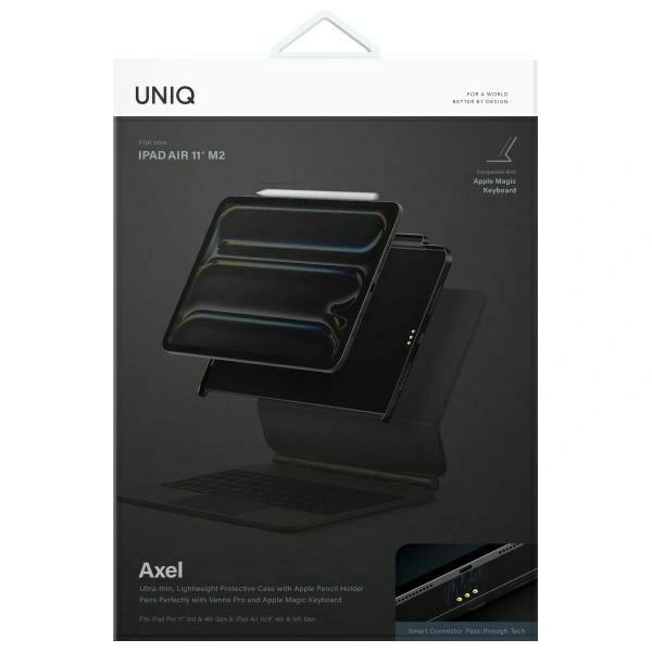 UNIQ Axel Apple iPad Air 10.9 2020/2022 (4, 5 gen) / iPad Pro 11 2021/2022 (3, 4 gen) / iPad Air 11 2024 (6 gen) black ebony