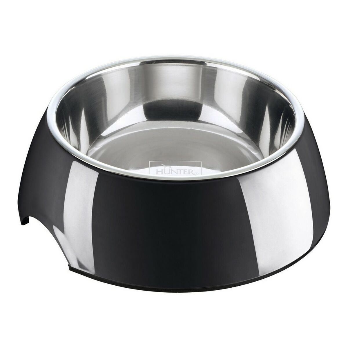 Dog Feeder Hunter Stainless steel Melamin Black (14,5 x 14,5 x 7 cm)