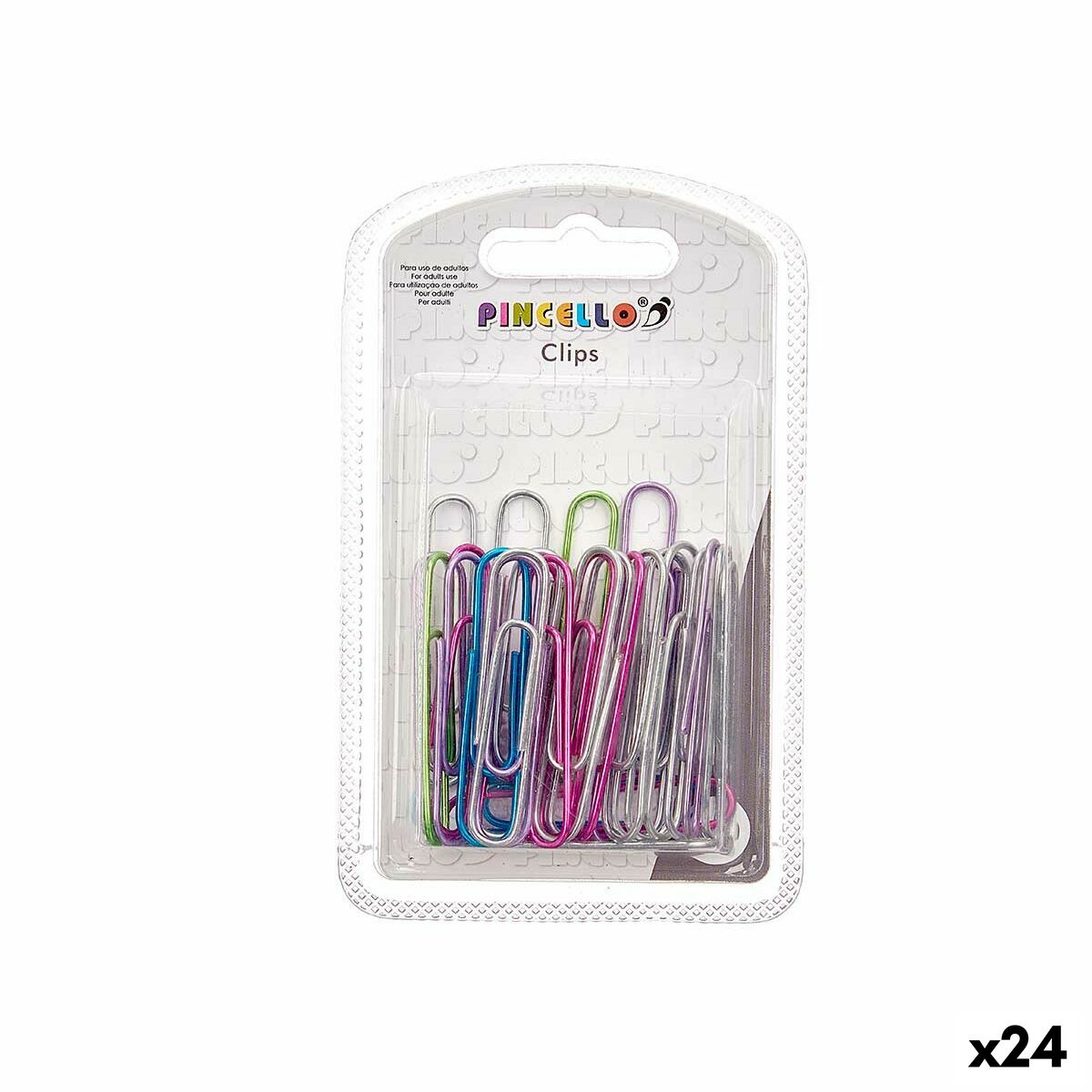 Clips Large Multicolour Metal (24 Units)