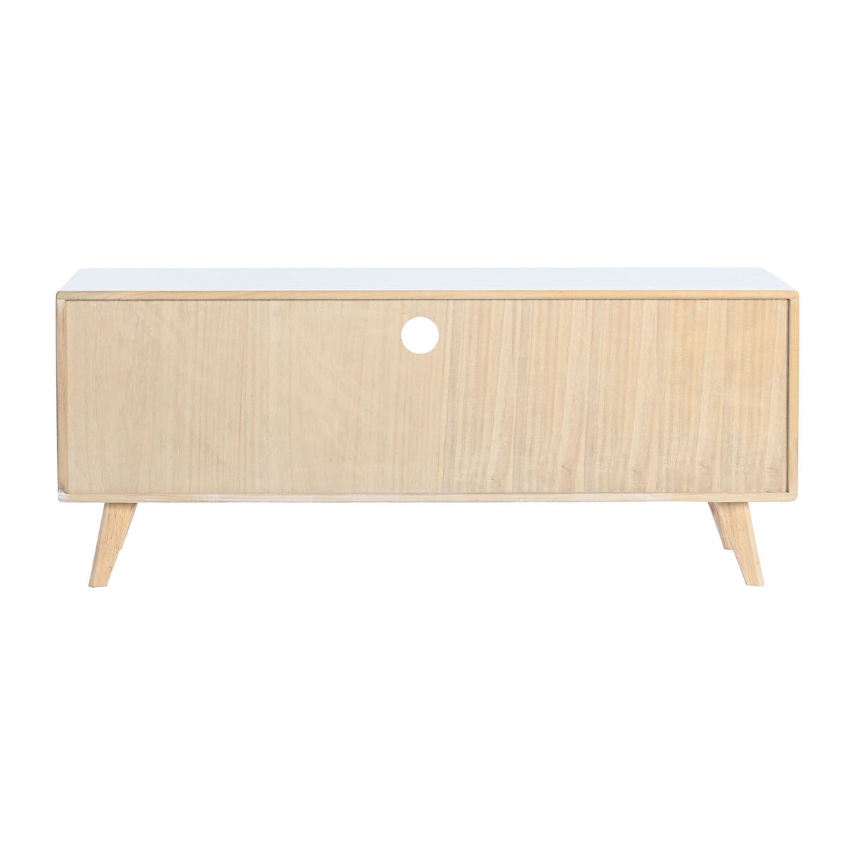 TV-Möbel DKD Home Decor 120 x 30 x 50 cm Weiß Rattan Paulonia-Holz