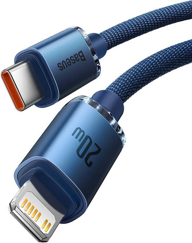 Baseus Crystal cable USB-C to Lightning, 20W, 1.2m (blue)