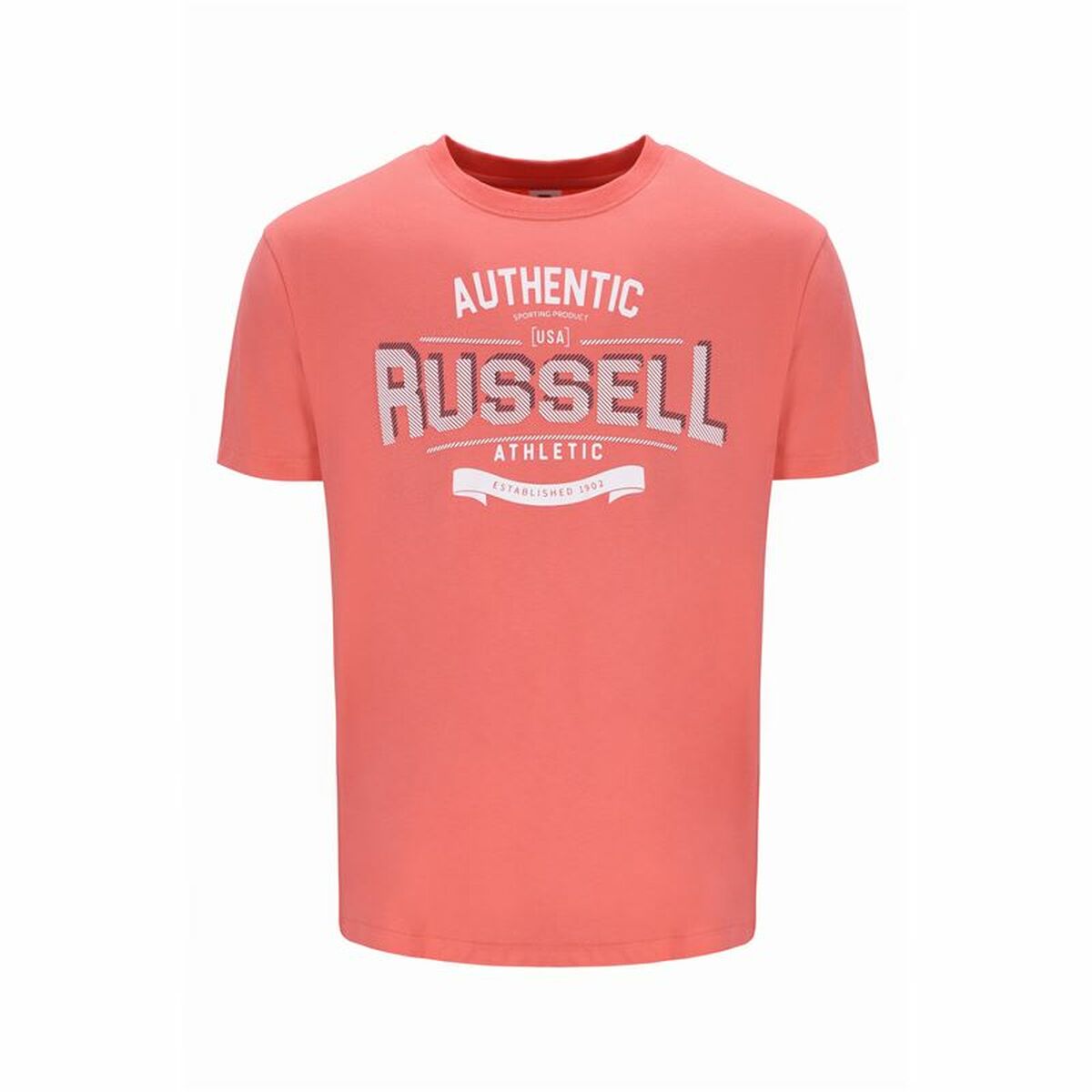 Short Sleeve T-Shirt Russell Athletic Amt A30081 Coral Men