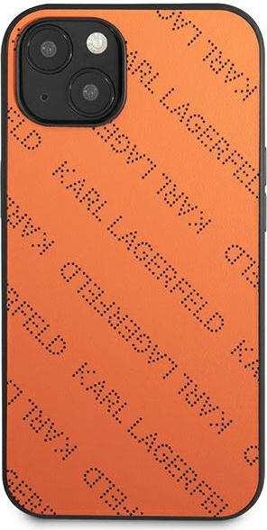 Karl Lagerfeld KLHCP13SPTLO Apple iPhone 13 mini hardcase orange Perforated Allover
