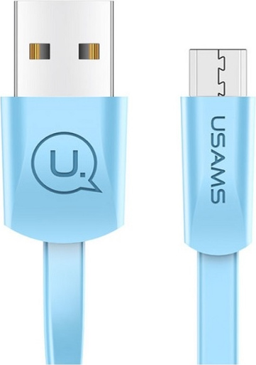USAMS Flat Cable U2 microUSB 1,2m blue SJ201MIC04 (US-SJ201)