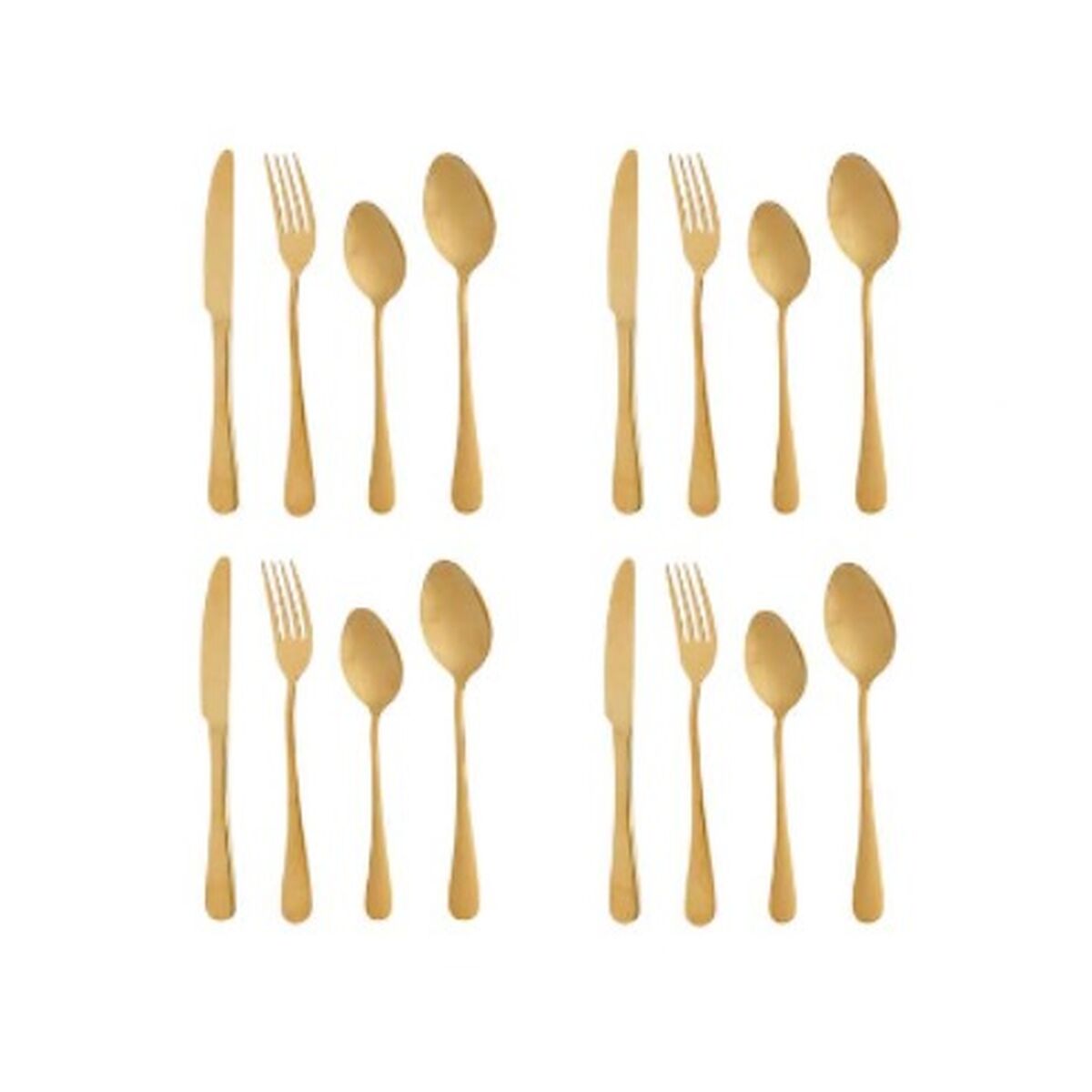 Cutlery Set Golden Stainless steel (6 Units)