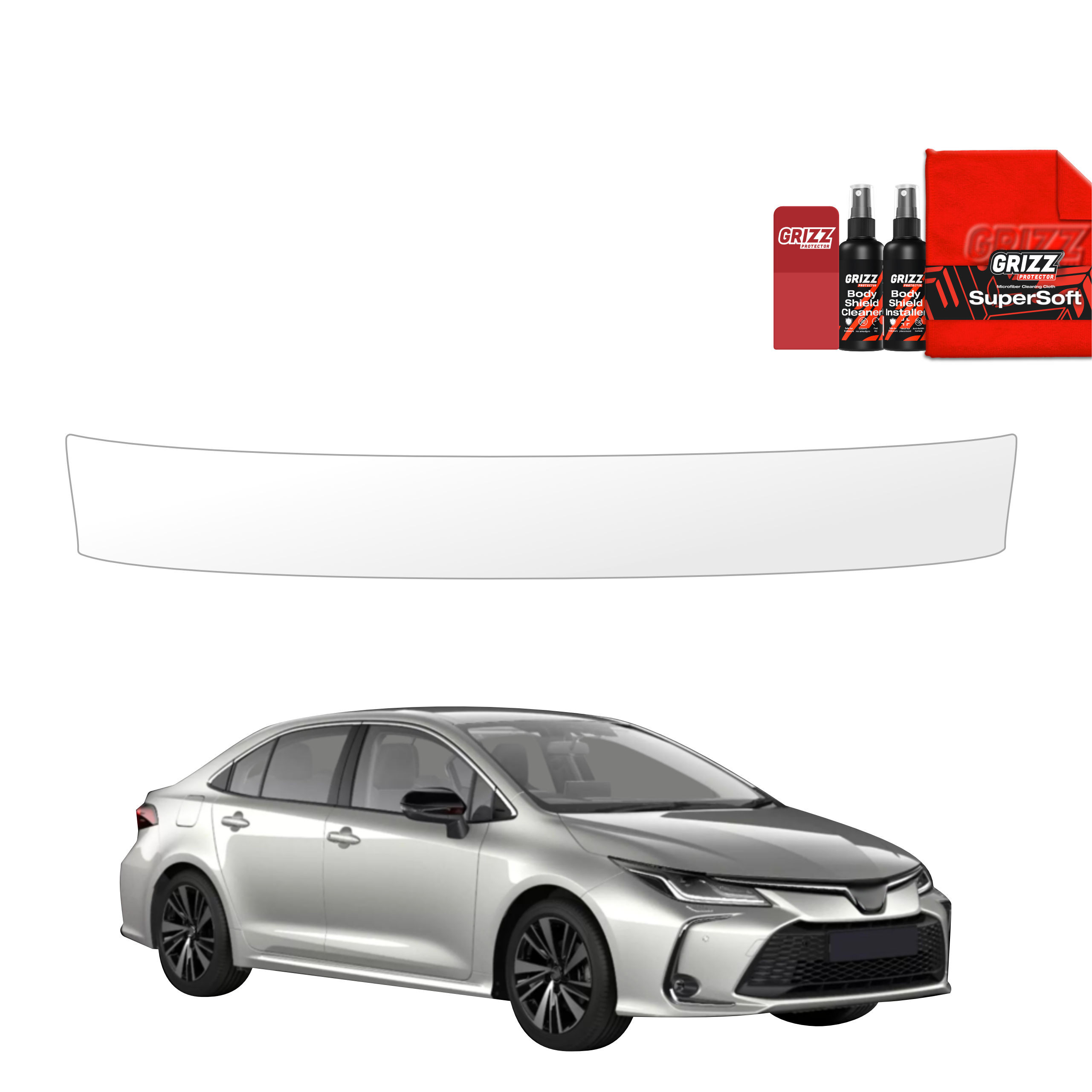 Folia ochronna na próg bagażnika GrizzGlass BodyShield do Toyota Corolla Sedan (2022-2026)
