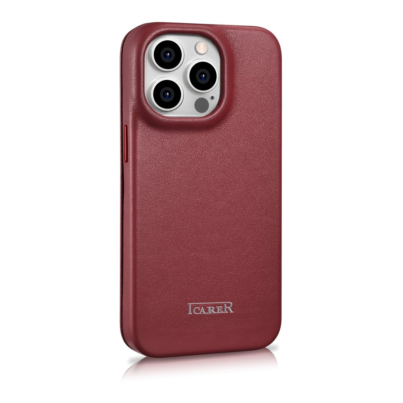 iCarer CE Premium Leather Folio MagSafe Apple iPhone 14 Pro Max red