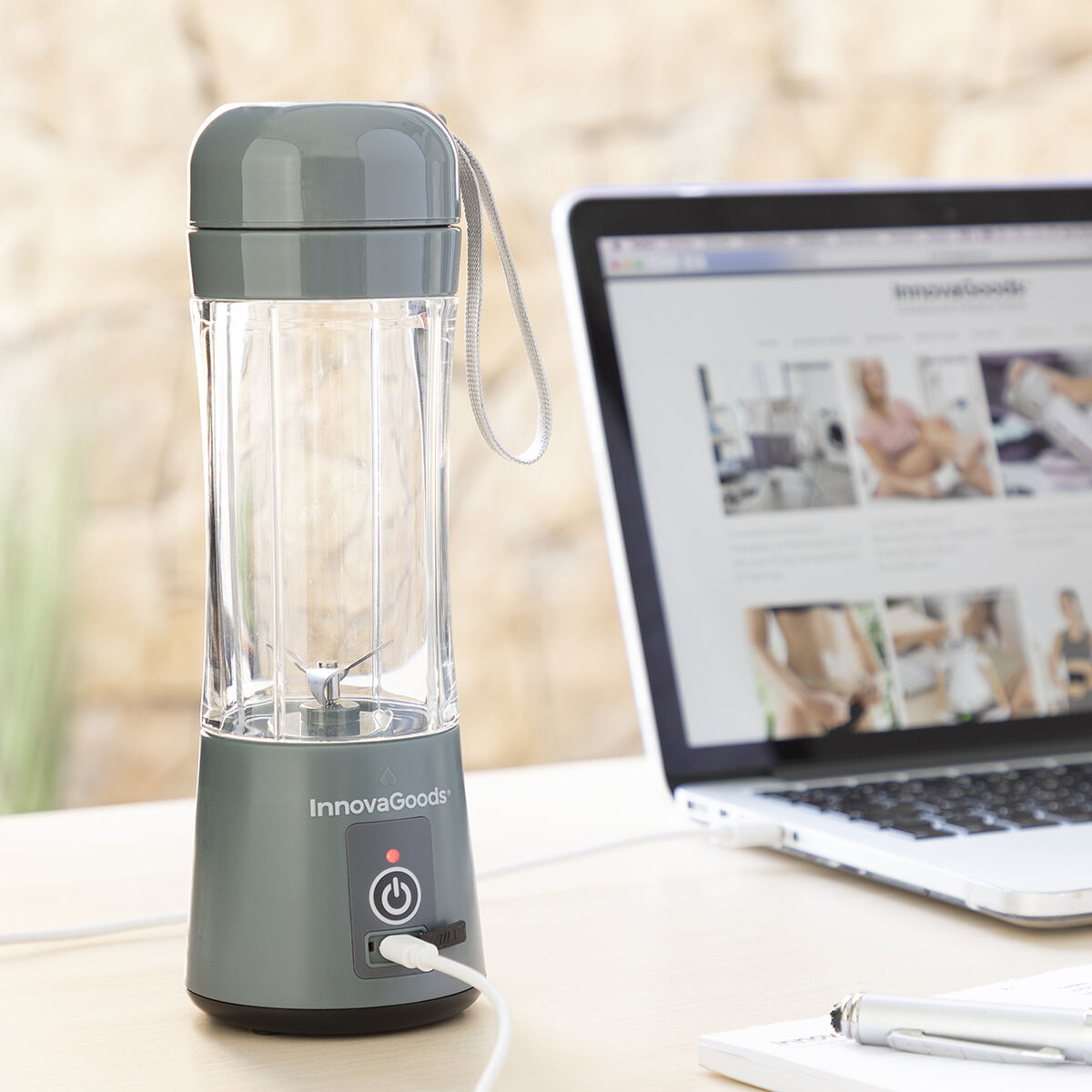 Portable Rechargeable Cup Blender Shakuit InnovaGoods 8435527817831