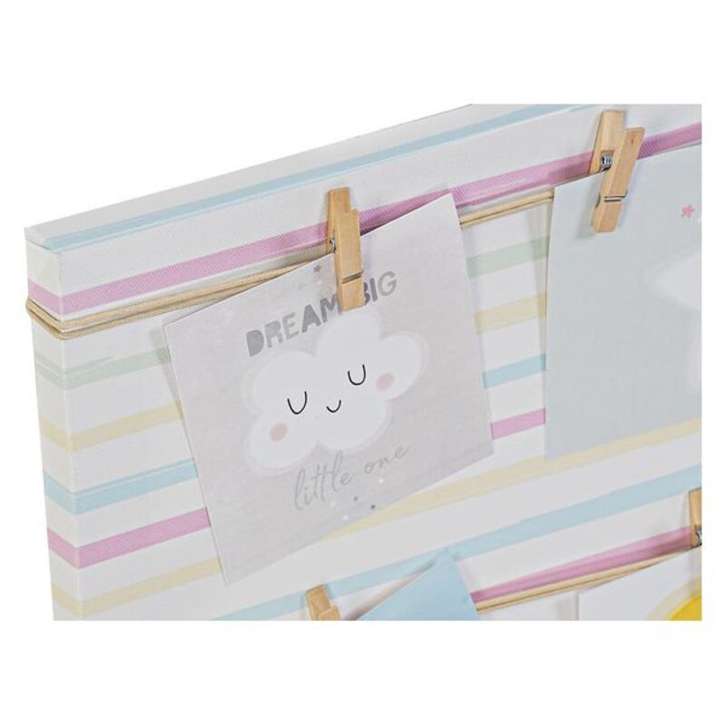 Photo frame DKD Home Decor Sunshine Canvas Multicolour Baby 50 x 2 x 50 cm