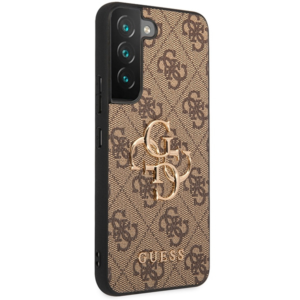 Guess GUHCS23S4GMGBR Samsung Galaxy S23 brown hardcase 4G Big Metal Logo