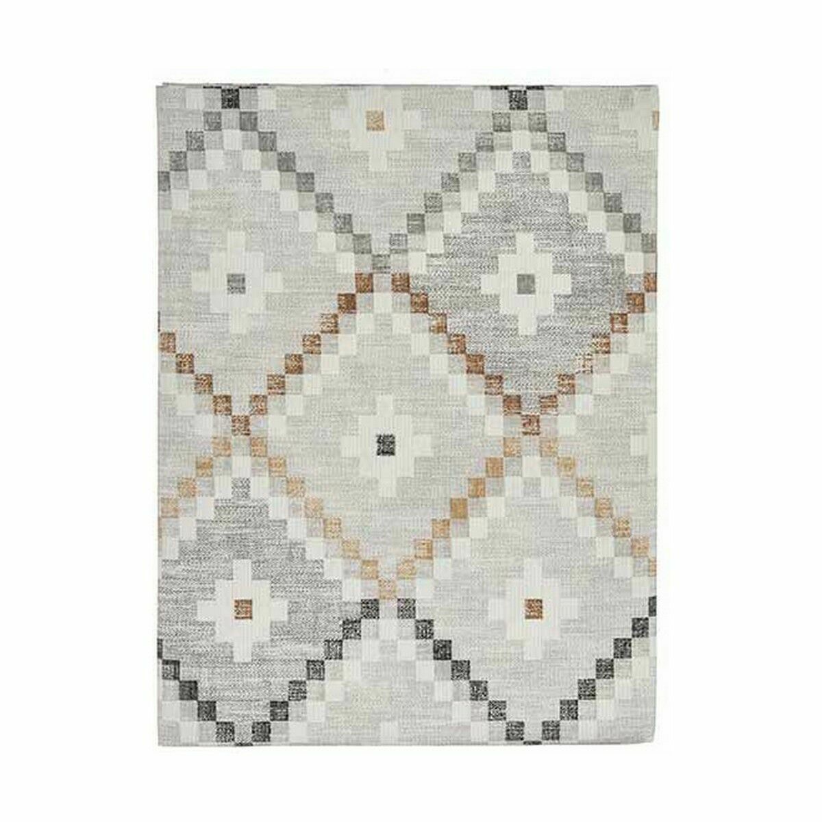Tablecloth Thin canvas Anti-stain Rhombus 140 x 180 cm Beige (6 Units)