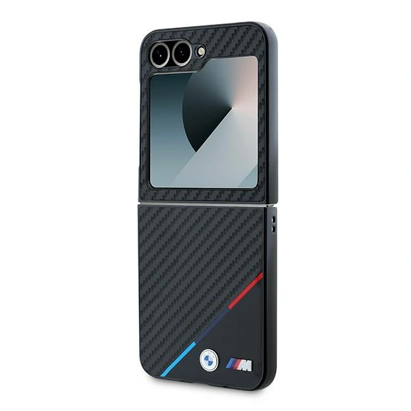 Case BMW BMHCZF623PUDTK Samsung Galaxy Z Flip6 hardcase Carbon Tricolor black/black
