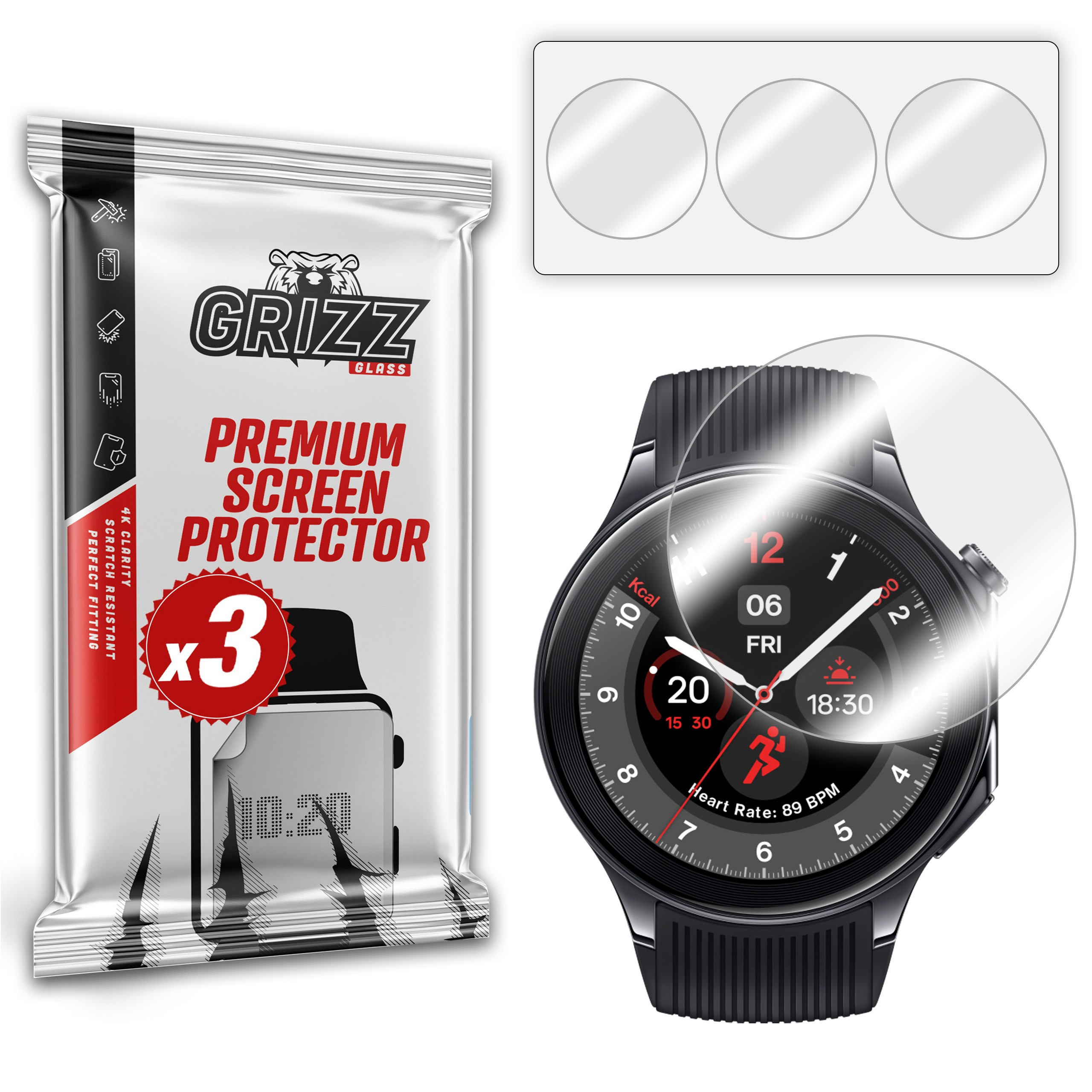 GrizzGlass Hydrofilm OnePlus Watch 2