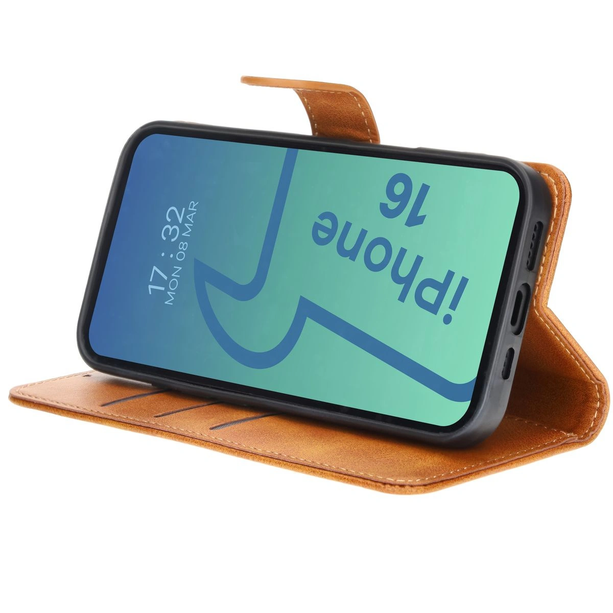 Bizon Case Pocket Apple iPhone 16 brown