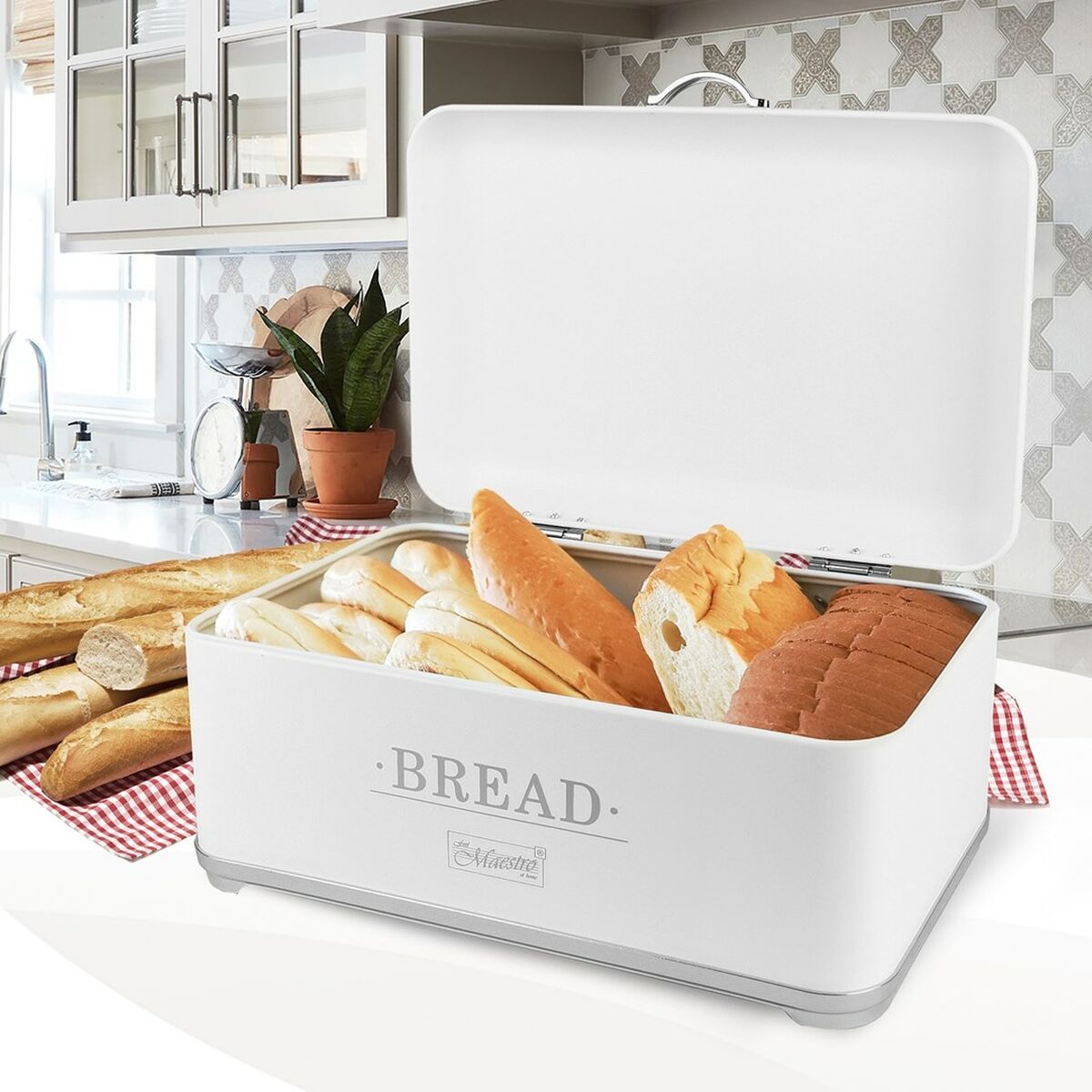 Breadbasket Feel Maestro MR-1677-AR-W White Stainless steel 3 x 16 x 22 cm