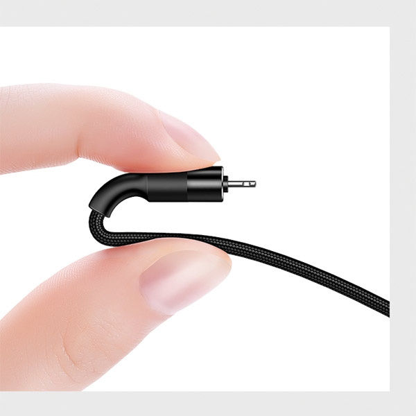 USAMS U5 US-SJ219 3in1 cable USB-A / Lightning / microUSB / USB-C 1,5m 2A black