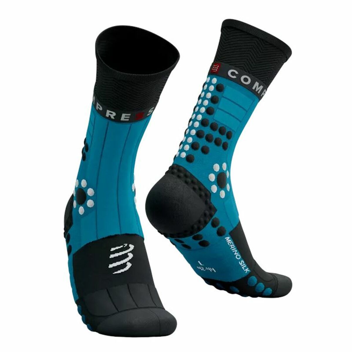 Sports Socks Compressport Pro Racing Black/Blue Black