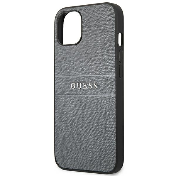 Guess GUHCP13SPSASBGR Apple iPhone 13 mini grey Saffiano Strap