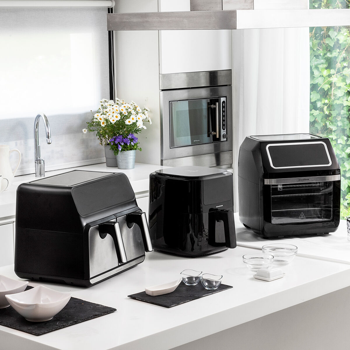 Oil-free Fryer with Weighing Scale InnovaGoods Fryinn Balance 5000 Black Stainless steel 1500 W 5 L Oil-free Fryer with Weighing Scale InnovaGoods Fryinn Balance 5000 Black Stainless steel 1500 W 5 L