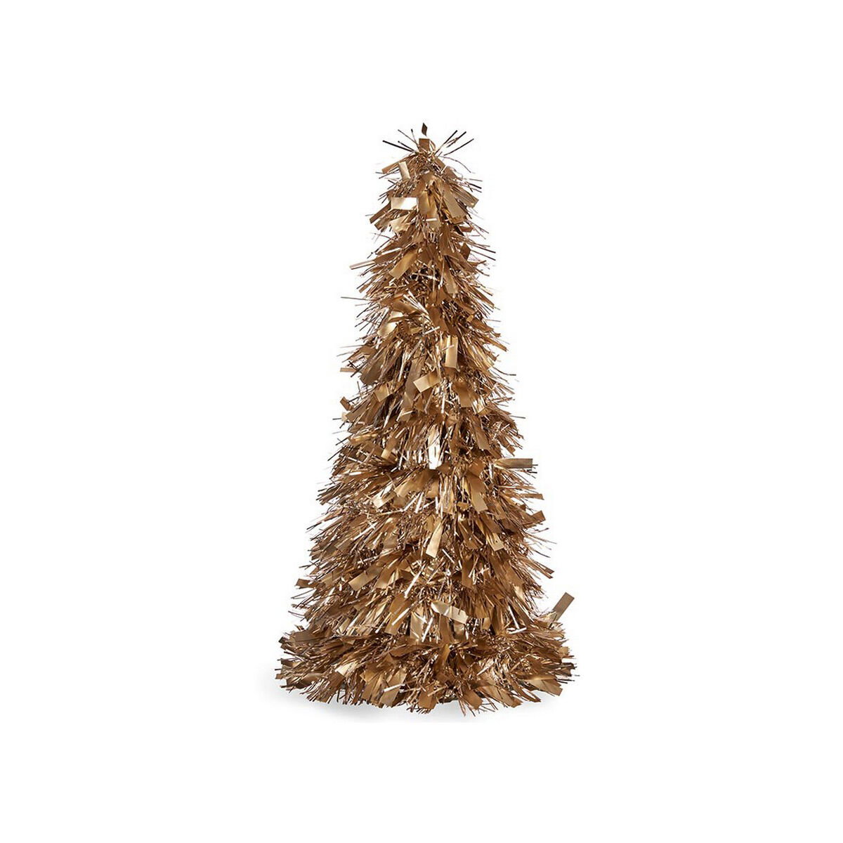 Christmas Tree Matt Tinsel 18 x 18 x 45,5 cm Golden White Plastic polypropylene