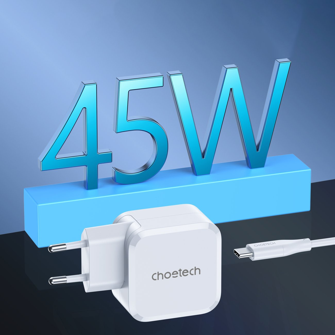 Choetech PD8007 Wall Charger USB-C 45W PPS/PD white