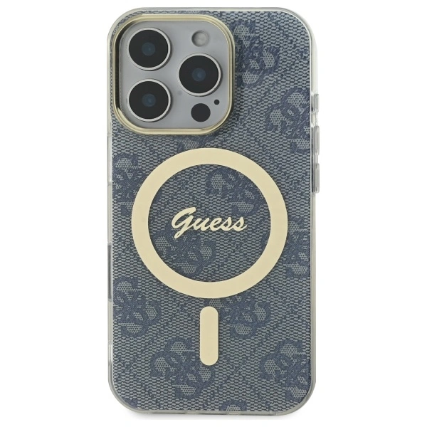 Guess GUHMP16LH4STB Apple iPhone 16 Pro hardcase IML 4G MagSafe blue