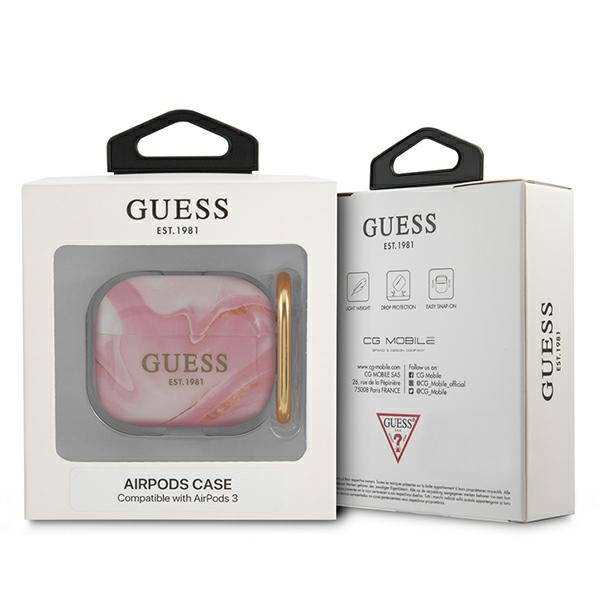 Guess GUA3UNMP Apple AirPods 3 cover pink Marble Collection