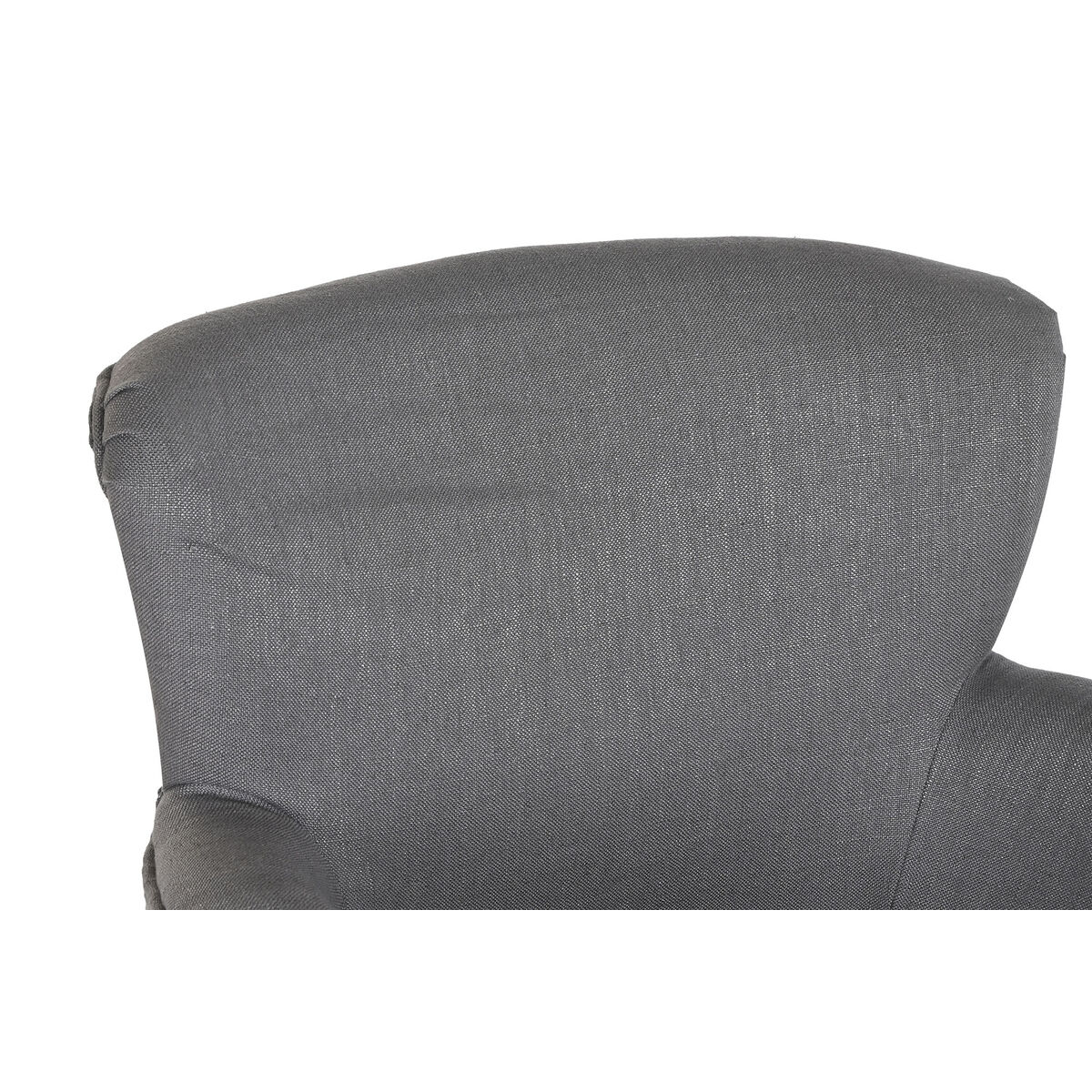 Armchair DKD Home Decor Fir Polyester Dark grey (66 x 70 x 88 cm)