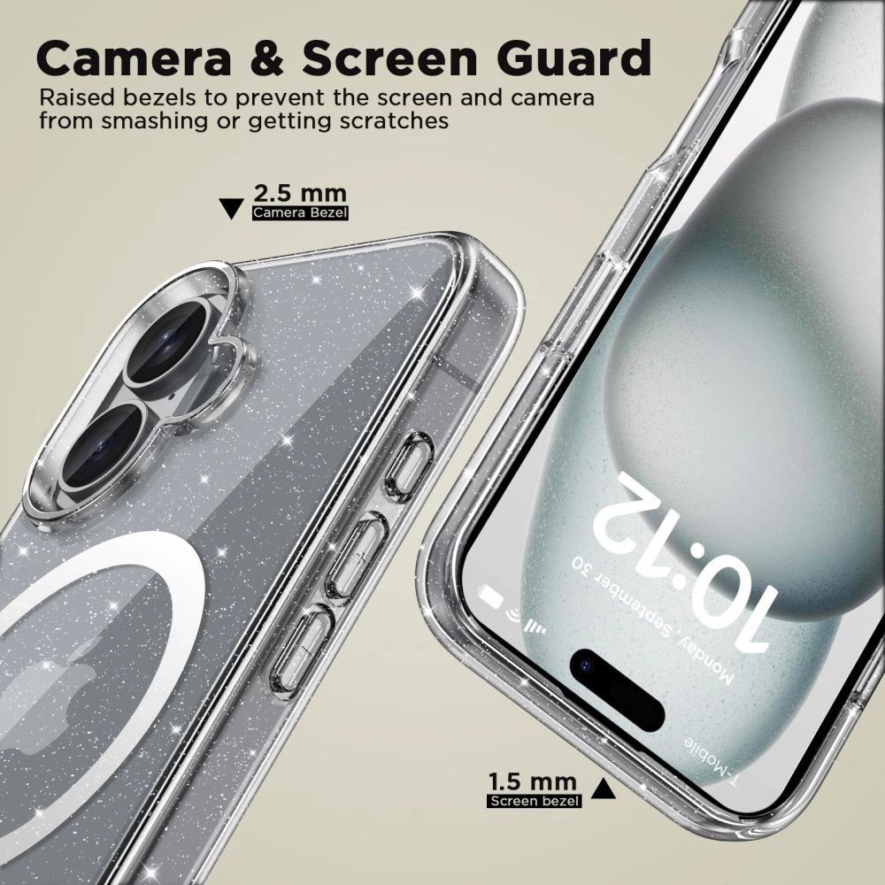 Tech-protect Flexair Hybrid MagSafe Case for Apple iPhone 16 Glitter
