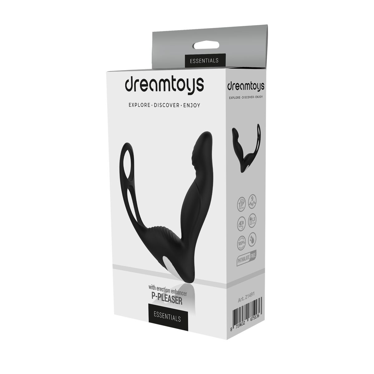 Prostate Massager Dream Toys Essentials P-Pleaser Black