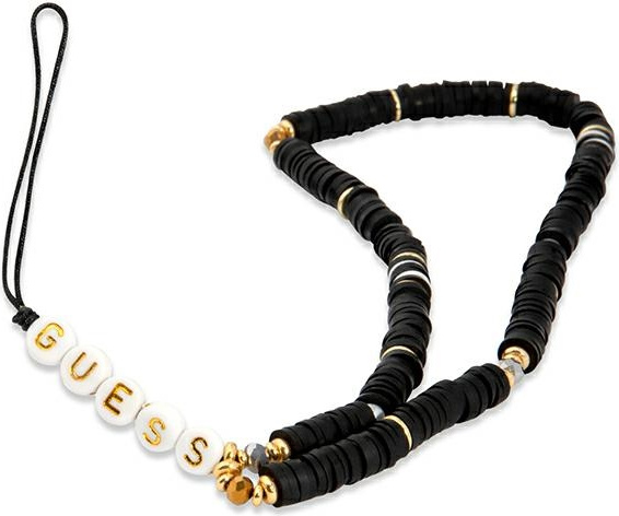 Guess GUSTPEARK Phone Strap black Heishi Beads